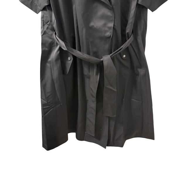 NWT $265 GSTQ Women's M Convertible Trench Black Size Medium - Picture 5 of 11